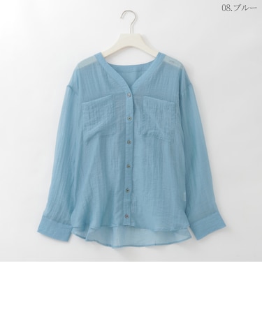 バックシャーリング2WAYシアーシャツ  [30113703]natural mist