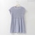 シャーリングゴムフレアチュニックブラウス  [30113689]natural mist