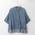 【洗える】デニムシアーオーバーシルエットブラウス  [71213792]natural mist