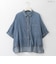 【洗える】デニムシアーオーバーシルエットブラウス  [71213792]natural mist