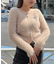 ロングフェザーダブルファスナーニット