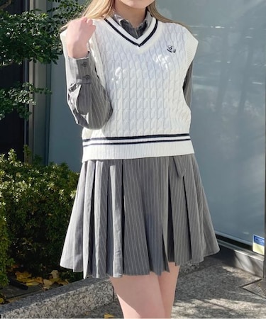 リボンタイプリーツシャツワンピース