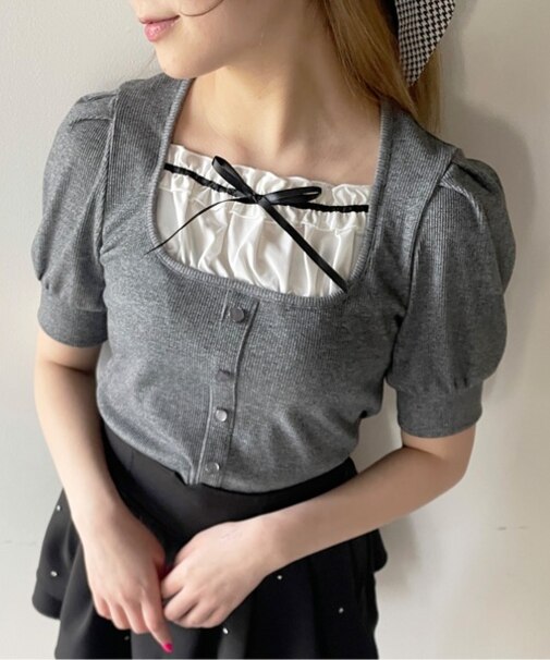 レイヤード風カットソー