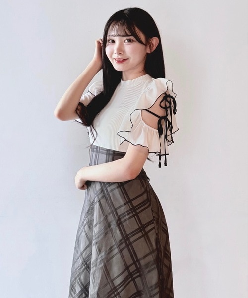 【にゃんにゃん】バイカラーリボンドッキングワンピース バイカラーリボンドッキングワンピース – PARK by one way