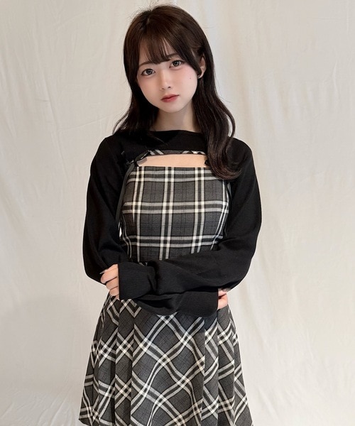 STELLA MAGICO【M】ワンピース ショートオールインワン ノースリーブ STELLA MAGICO【M】ワンピース ショートオールインワン ノースリーブ
