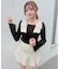 ショルダーリボンニット