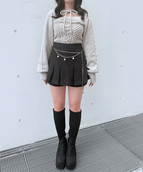 リボンキャミボレロアンサンブルニット｜ワンウェイの通販｜&mall