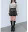 ファーケーブルアンサンブルニット