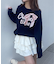 リボンロゴジャガードニット