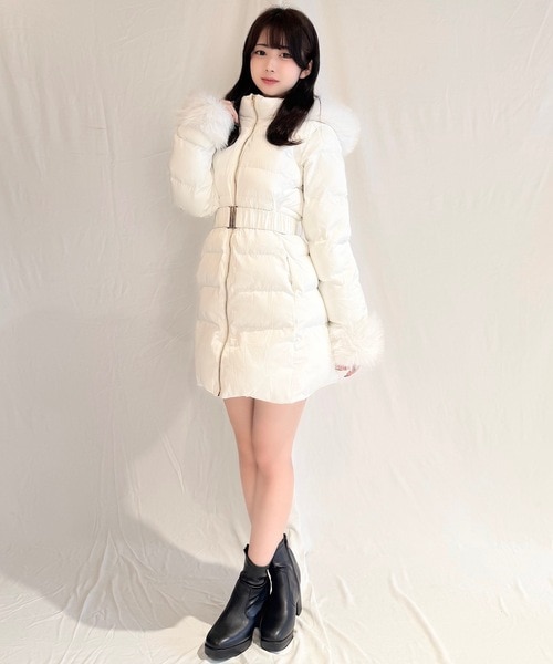 ラメツィードショートダウンコート｜ワンウェイの通販｜&mall（アンド