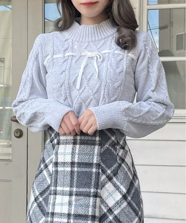 モールリボンニット