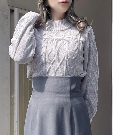 モールリボンニット