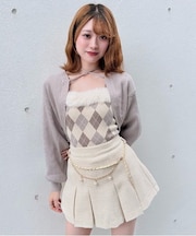 ボレロセットファーアーガイルトップス