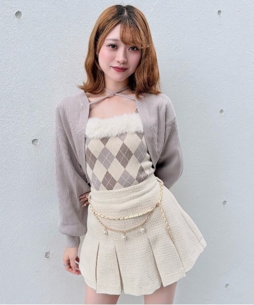 ボレロセットファーアーガイルトップス