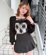 ボレロセットファーアーガイルトップス