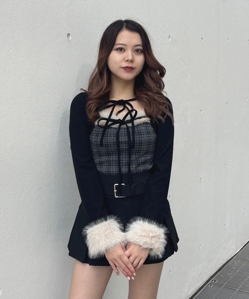 リボンキャミボレロアンサンブルニット｜ワンウェイの通販｜&mall