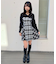 シャギーボレロミニチェックワンピース