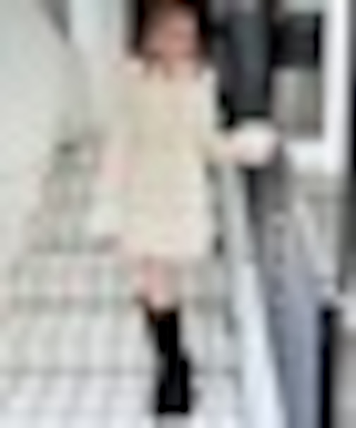 ラメツィードロングダウンコート