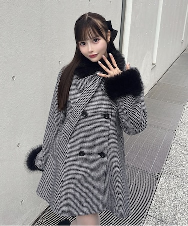 ボウタイウールコート