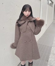 ボウタイウールコート