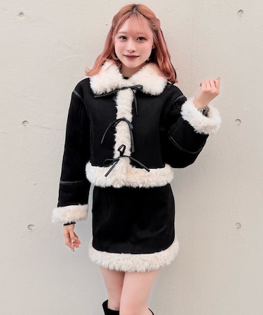 リボンムートンジャケットセット