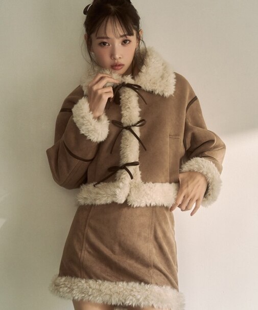 リボンムートンジャケットセット