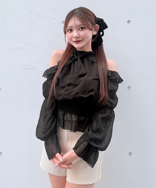 アメスリリボンフリルブラウス｜ワンウェイの通販｜&mall（アンド