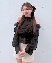 アメスリリボンフリルブラウス