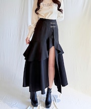 ビットラッフルスリットスカート