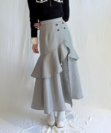 ビットラッフルスリットスカート