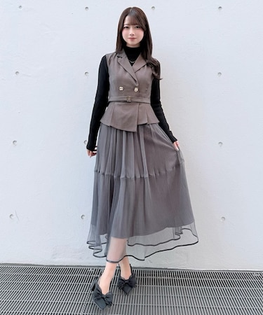 テーラードジレドッキングワンピース