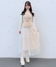 テーラードジレドッキングワンピース