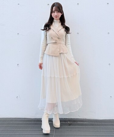 テーラードジレドッキングワンピース