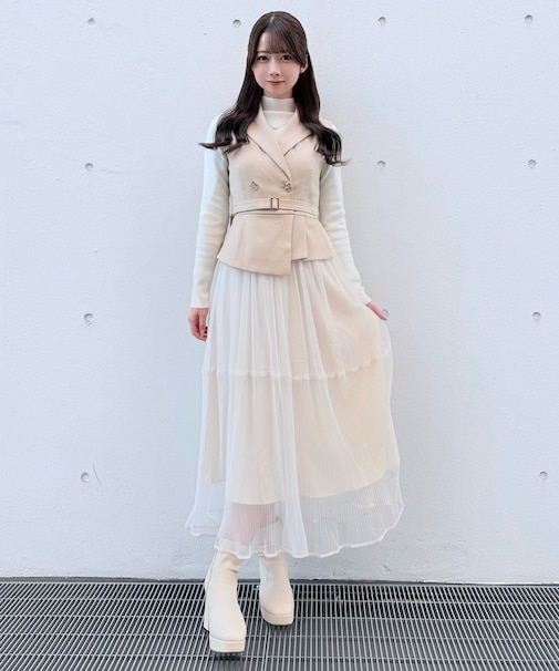 テーラードジレドッキングワンピース