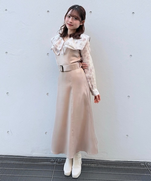 シャツドッキングプリーツワンピース｜ワンウェイの通販｜&mall