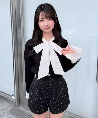 リボンブラウスドッキングニット