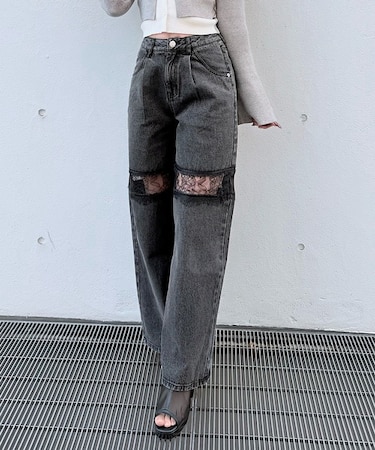 レーススイッチングデニム