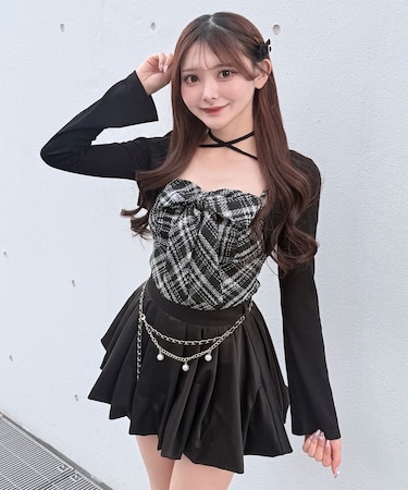 ツィードリボンキャミボレロアンサンブル