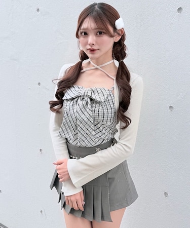 ツィードリボンキャミボレロアンサンブル