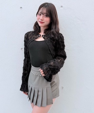 フェザーボレロアンサンブルトップス