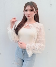 フェザーボレロアンサンブルトップス