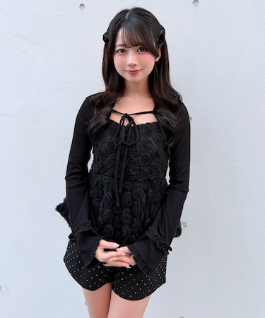 ローズペプラムキャミ