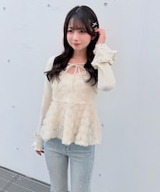 ローズペプラムキャミ