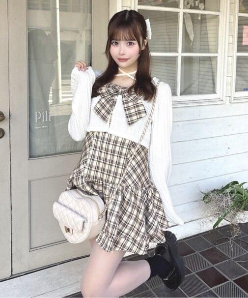 リボンアンサンブルワンピース