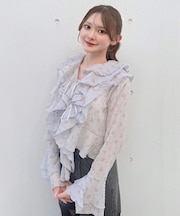 ラッフルリボンブラウス