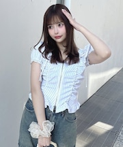 ジップギャザーブラウス