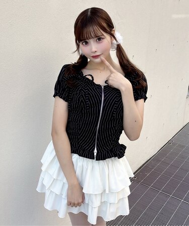 ジップギャザーブラウス