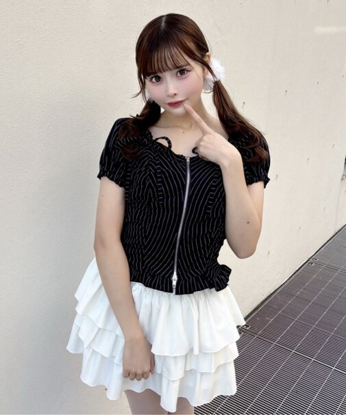ジップギャザーブラウス
