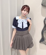 半袖リボントップス