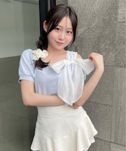 スクエアビックリボントップス